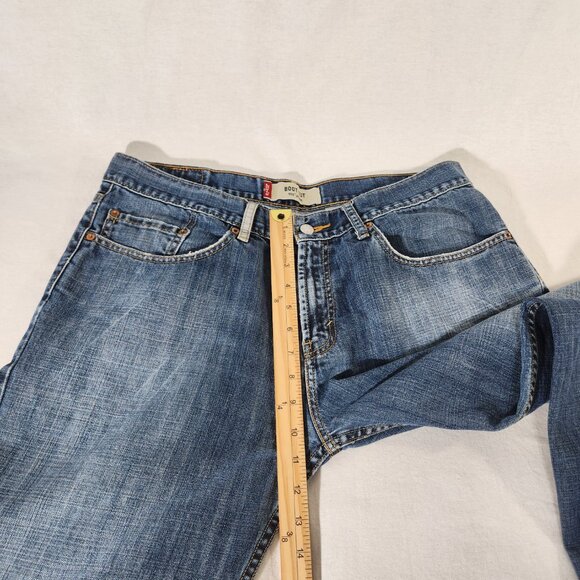 Vintage LEVI'S 555 Hipster Faded Distressed BOOT CUT Jeans Men's Size W 34 L 32. - Picture 15 of 16